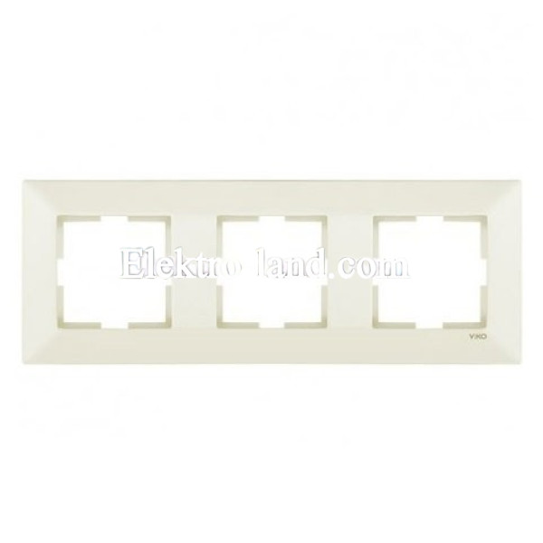 Рамка тройная  горизонтальная крем VIKO MERIDIAN 90979013-WH